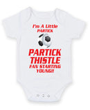 Partick Thistle Fan Starting Football Fan Baby Grow Bodysuit