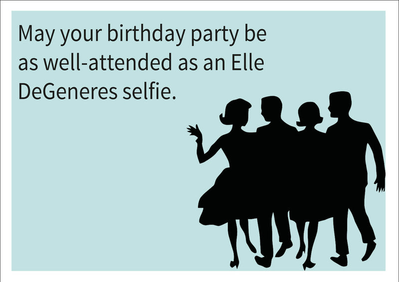 Party Selfie INSPIRED Adult Personalised Birthday Card Birthday Card
