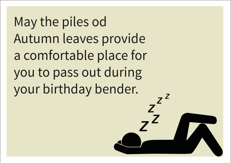 Pass Out INSPIRED Adult Personalised Birthday Card Birthday Card