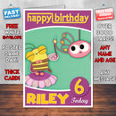 Patchwork Pals 10 Style Theme Personalised Kidshows Birthday Card (SA)