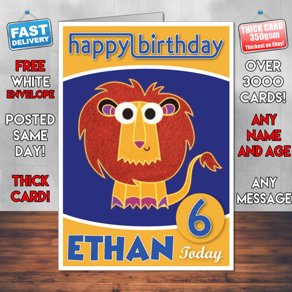 Patchwork Pals 2 Style Theme Personalised Kidshows Birthday Card (SA)