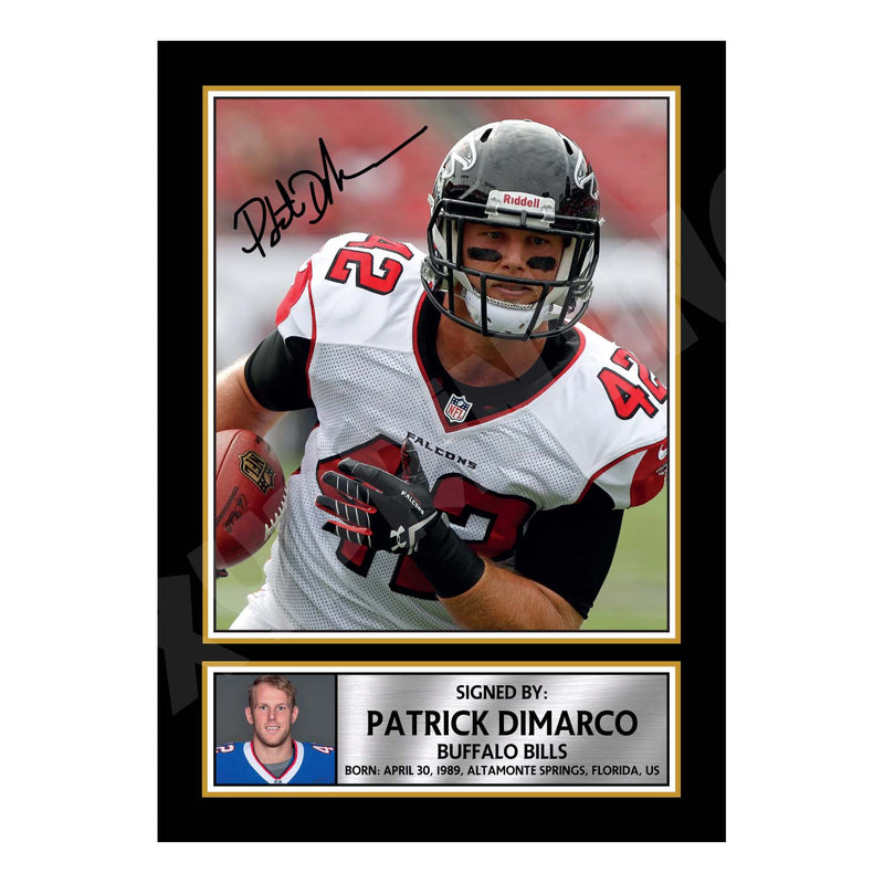 Patrick DiMarco 2 Limited Edition Football Signed Print - American Footballer