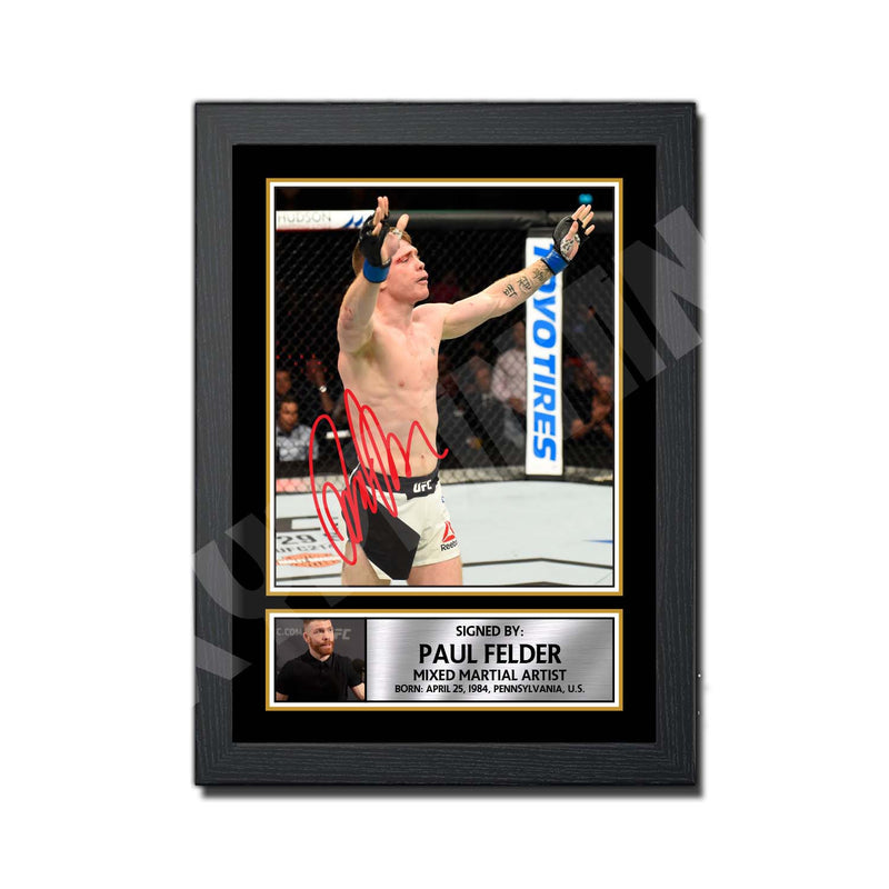 Paul Felder Limited Edition MMA Wrestler Signed Print - MMA Wrestling