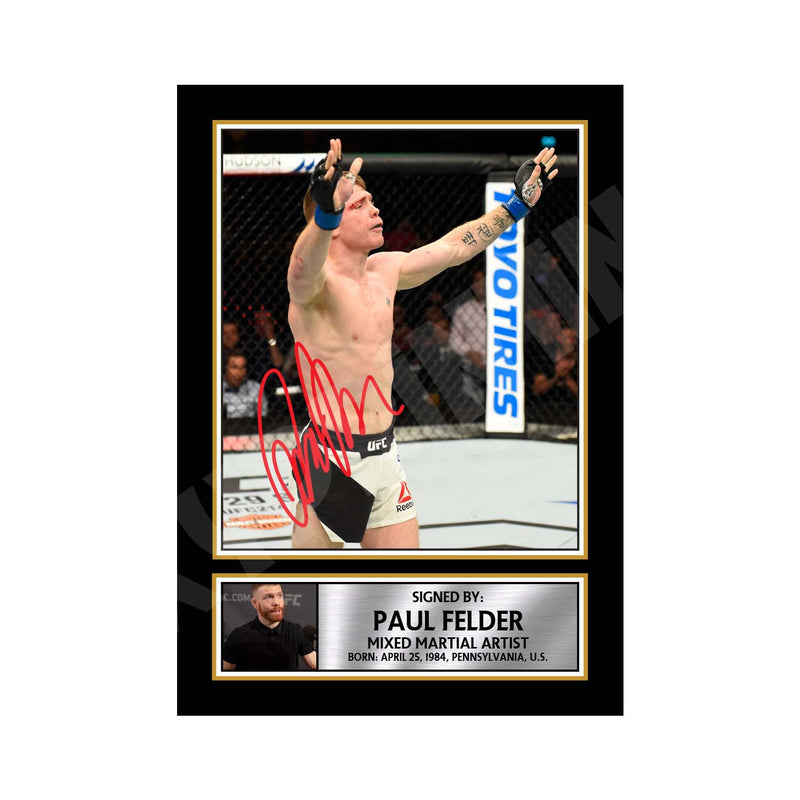 Paul Felder Limited Edition MMA Wrestler Signed Print - MMA Wrestling