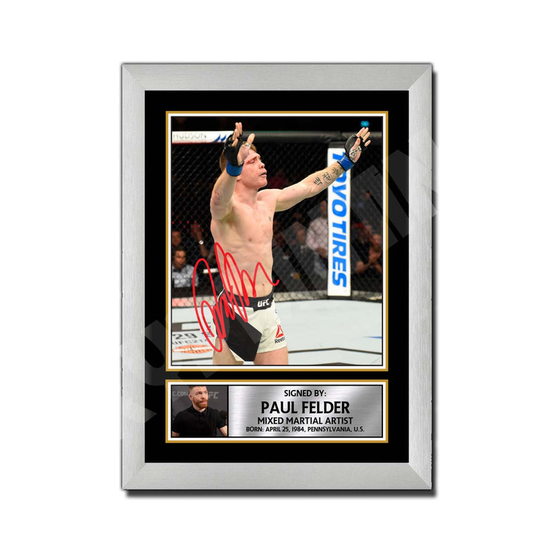 Paul Felder Limited Edition MMA Wrestler Signed Print - MMA Wrestling