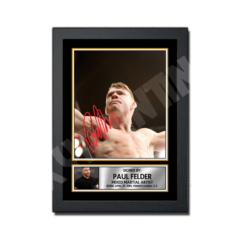 Paul Felder 2 Limited Edition MMA Wrestler Signed Print - MMA Wrestling