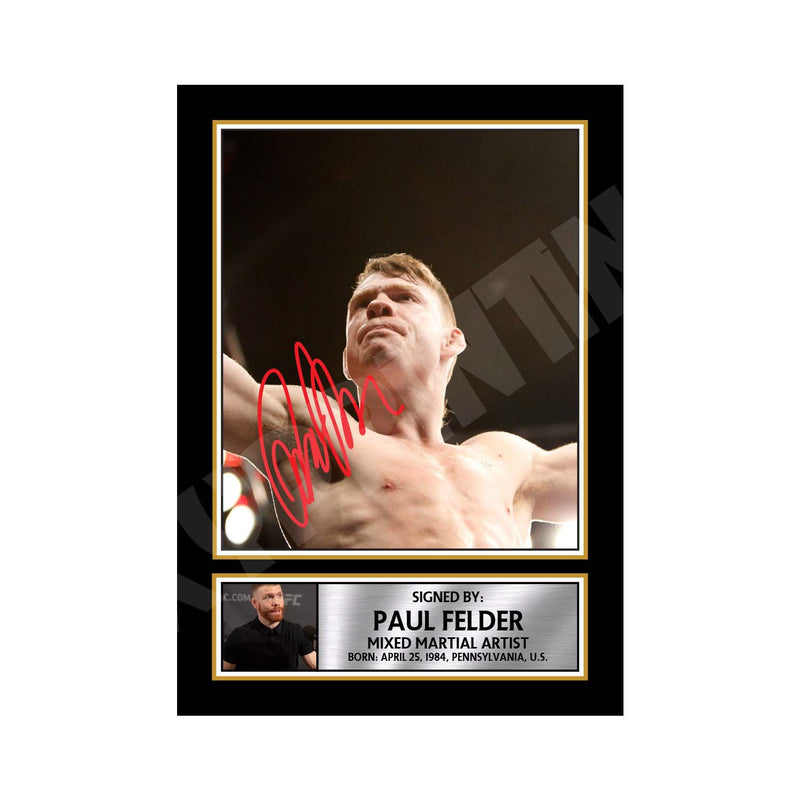 Paul Felder 2 Limited Edition MMA Wrestler Signed Print - MMA Wrestling