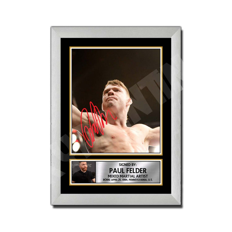 Paul Felder 2 Limited Edition MMA Wrestler Signed Print - MMA Wrestling