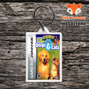 Paws & Claws - Best Friends Dogs & Cats Retro Gaming Keyring
