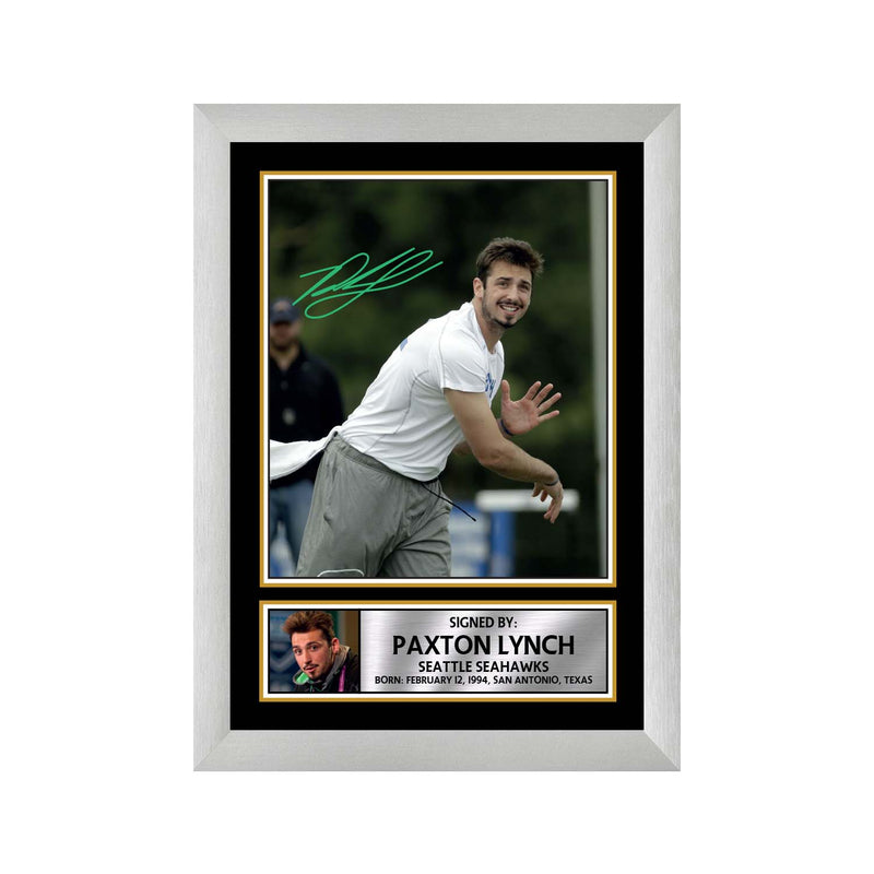 Paxton Lynch Limited Edition Football Signed Print - American Footballer
