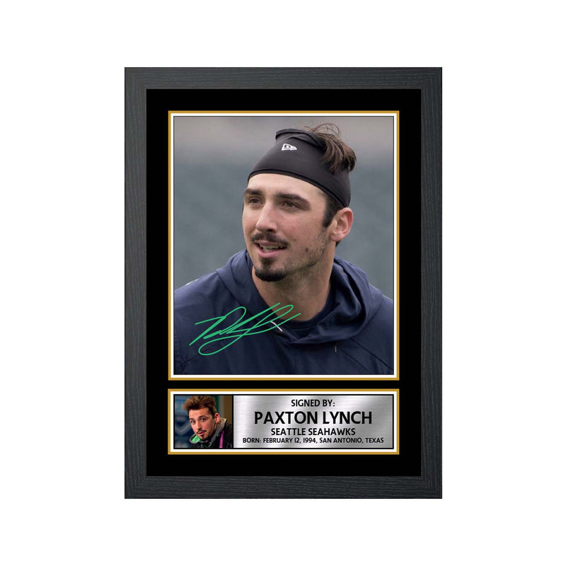 Paxton Lynch 2 Limited Edition Football Signed Print - American Footballer