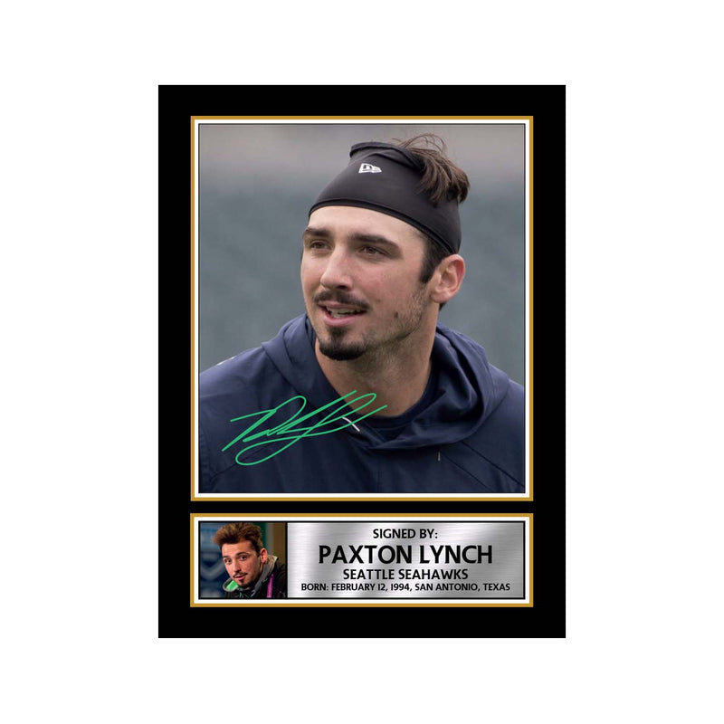 Paxton Lynch 2 Limited Edition Football Signed Print - American Footballer