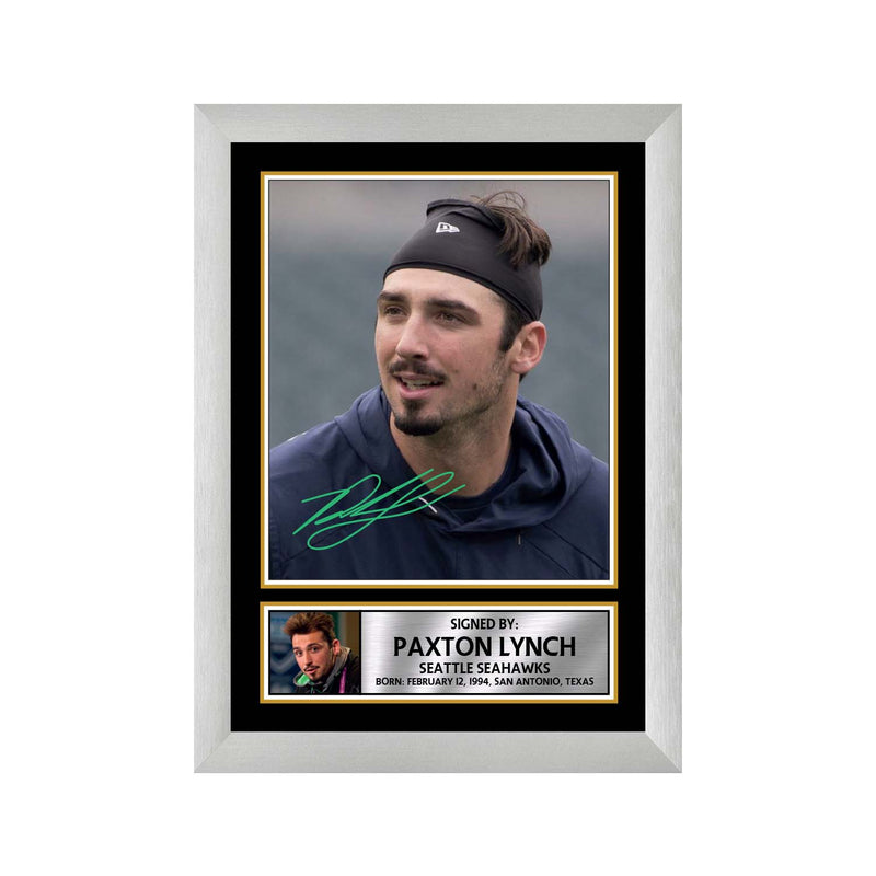 Paxton Lynch 2 Limited Edition Football Signed Print - American Footballer