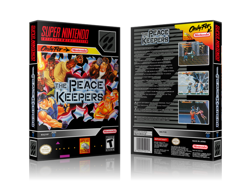 Peace Keepers Replacement SNES REPLACEMENT Game Case Or Cover