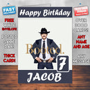 Pedro Pascal Kingsman The Golden Circle Theme Style Personalised Kids Inspired Movie Birthday Card (SA)