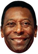 PELE JB - Footballer Fancy Dress Cardboard Celebrity Party Face Mask