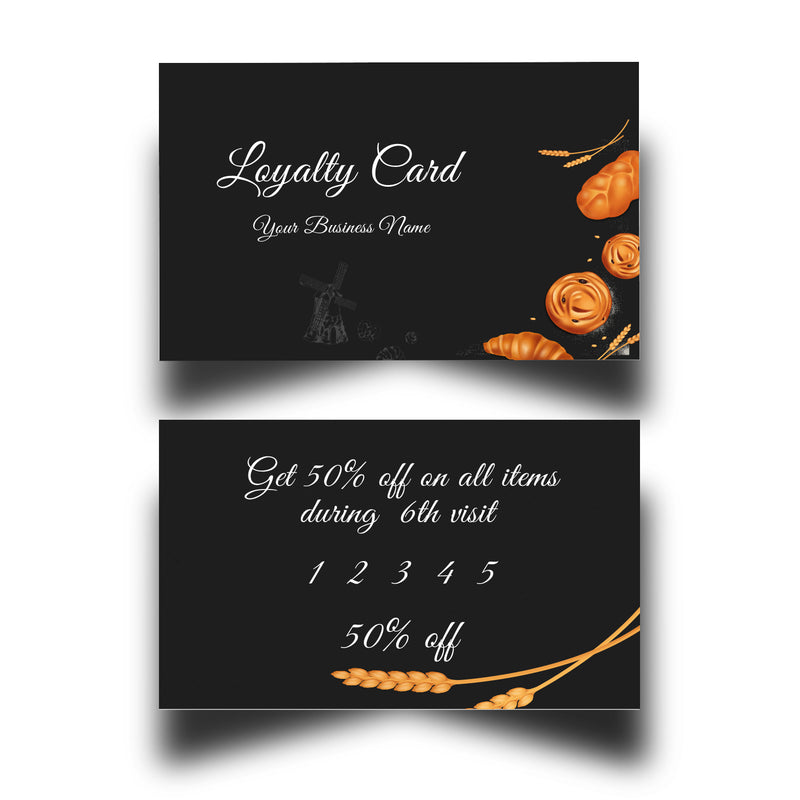 Personalised Bakers Shop Loyalty Cards 10