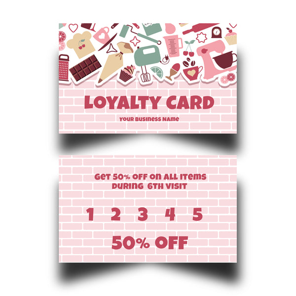 Personalised Bakers Shop Loyalty Cards 4