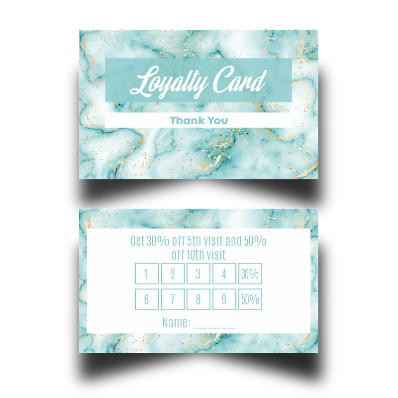 Personalised Marble Themed Loyalty Cards 2