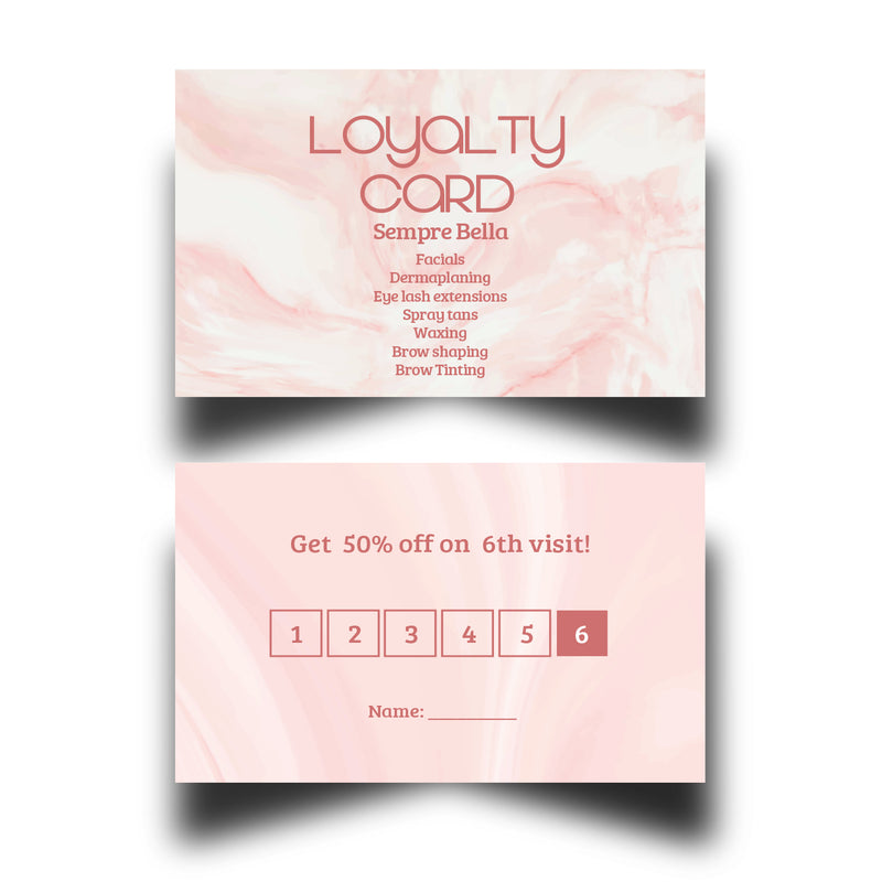 Personalised Marble Themed Loyalty Cards 3