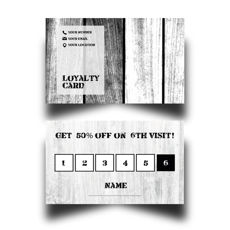 Personalised Marble Themed Loyalty Cards 9