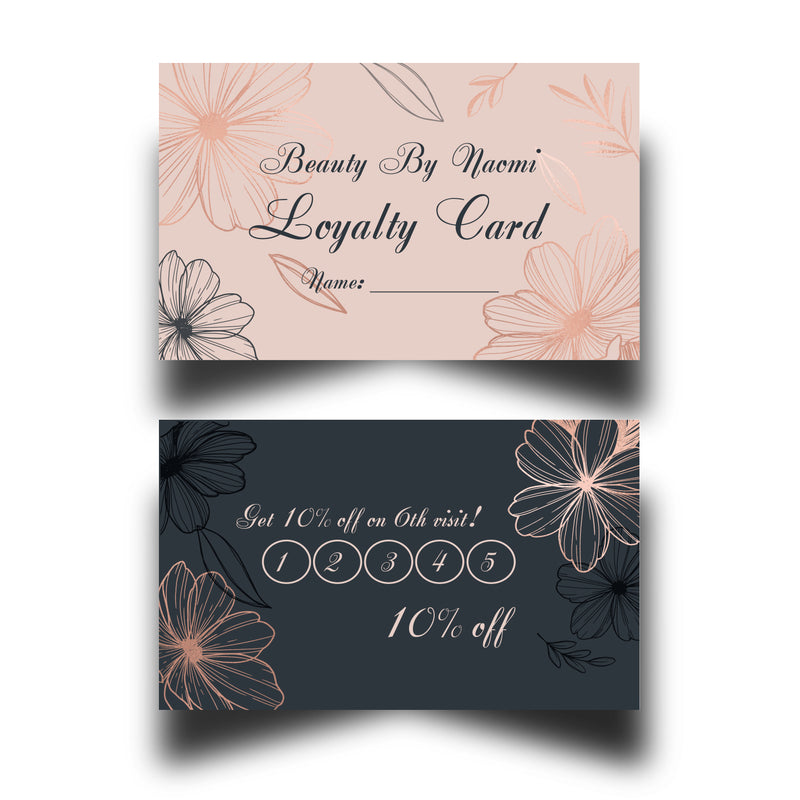 Personalised Salon Loyalty Cards 5