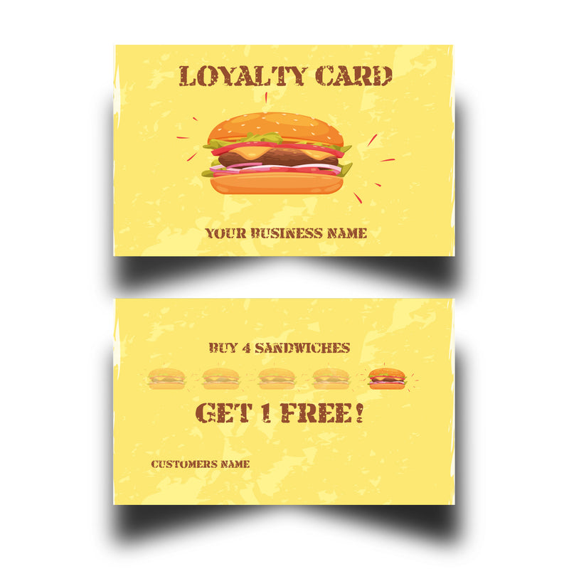 Personalised Sandwich Loyalty Cards 1