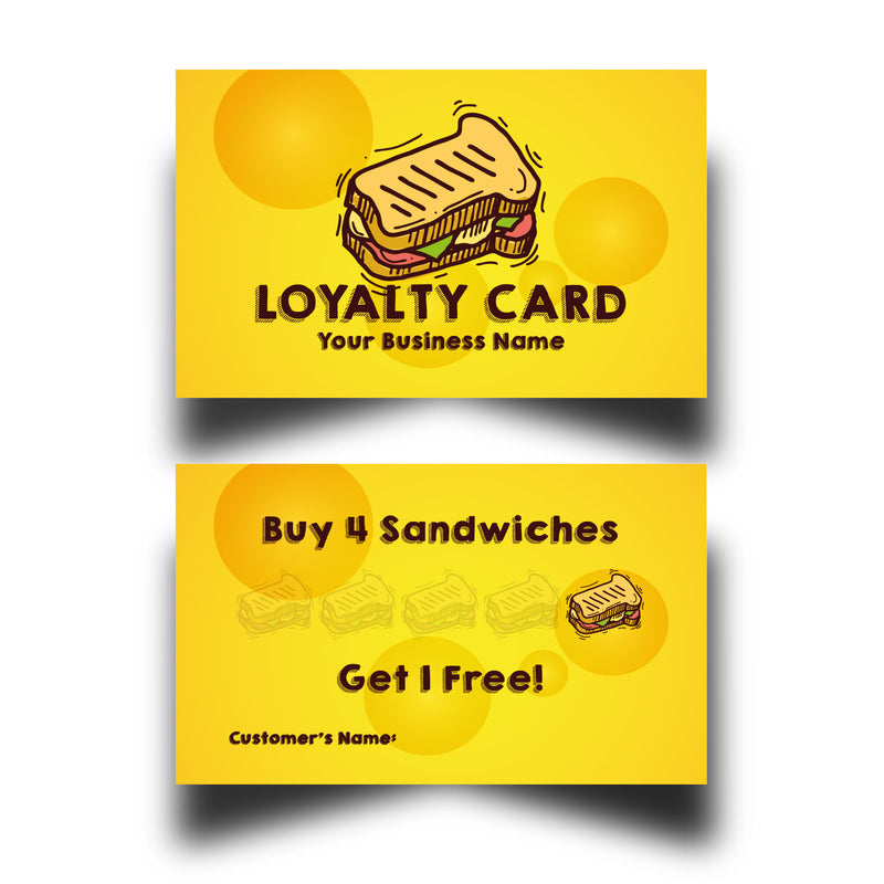 Personalised Sandwich Loyalty Cards 3