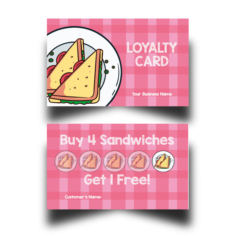 Personalised Sandwich Loyalty Cards 4