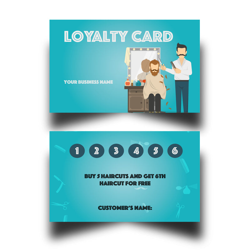 Personalised Barber/Hairdresser Loyalty Cards 10