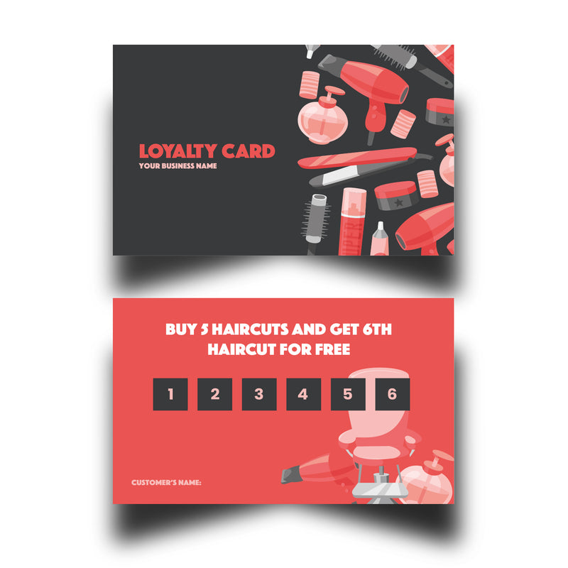 Personalised Barber/Hairdresser Loyalty Cards 3