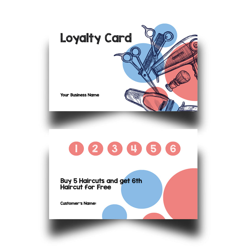 Personalised Barber/Hairdresser Loyalty Cards 8