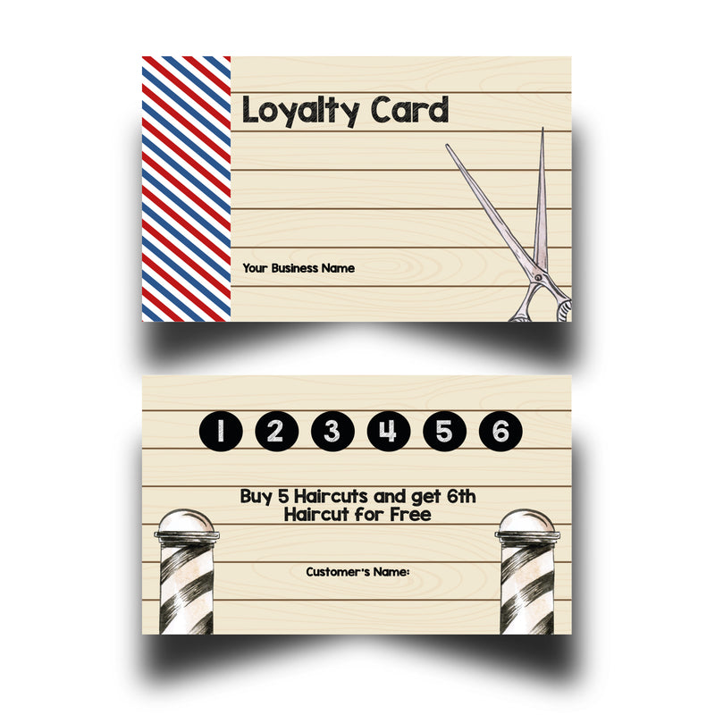 Personalised Barber/Hairdresser Loyalty Cards 9