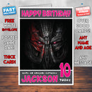 Personalised Megatron Transformers The Last Knight INSPIRED THEME Movie Birthday Card (SA)