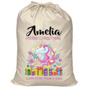 Personalised Unicorn Santa Sack XL - 104 Custom Name