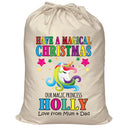 Personalised Unicorn Santa Sack XL - 107 Custom Name