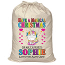 Personalised Unicorn Santa Sack XL - 109 Custom Name