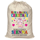 Personalised Unicorn Santa Sack XL - 110 Custom Name