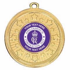 Personalised Star VF Coronation School Medal 50mm