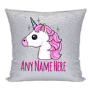 Unicorn Design 2 Personalised Gold Magic Cushion including cushion insert