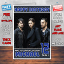 Personalised 30 Seconds To Mars 1 INSPIRED THEME Music Birthday Card (SA)