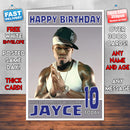 Personalised 50 Cent 2 Celebrity Inspired Style Birthday Card (SA)