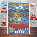 Personalised 64 Zoo Lane 2 Style Theme Personalised Kidshows Birthday Card (SA)