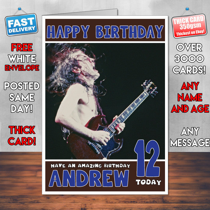 Personalised AC DC Heavy Metal Hard Rock Classic Bands Celebrity Inspi
