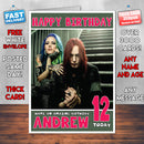 Personalised ARCH ENEMY 2 Celebrity Inspired Style Birthday Card (SA)