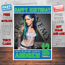 Personalised ARCH ENEMY 3 Celebrity Inspired Style Birthday Card (SA)