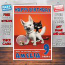 Personalised A Bolt Style Inspired Cartoon Birthday Card (SA)