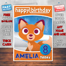 Personalised Abadas 1 Style Theme Personalised Kidshows Birthday Card (SA)