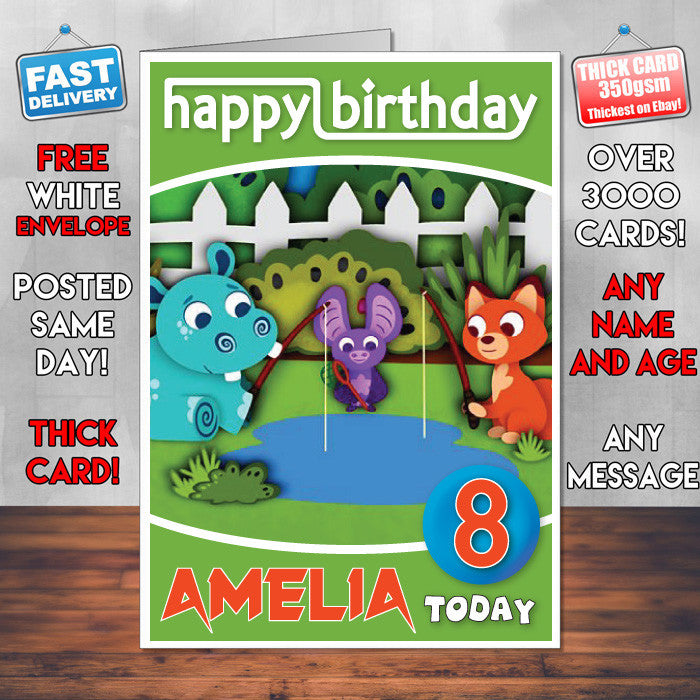 Personalised Abadas 3 Style Theme Personalised Kidshows Birthday Card (SA)