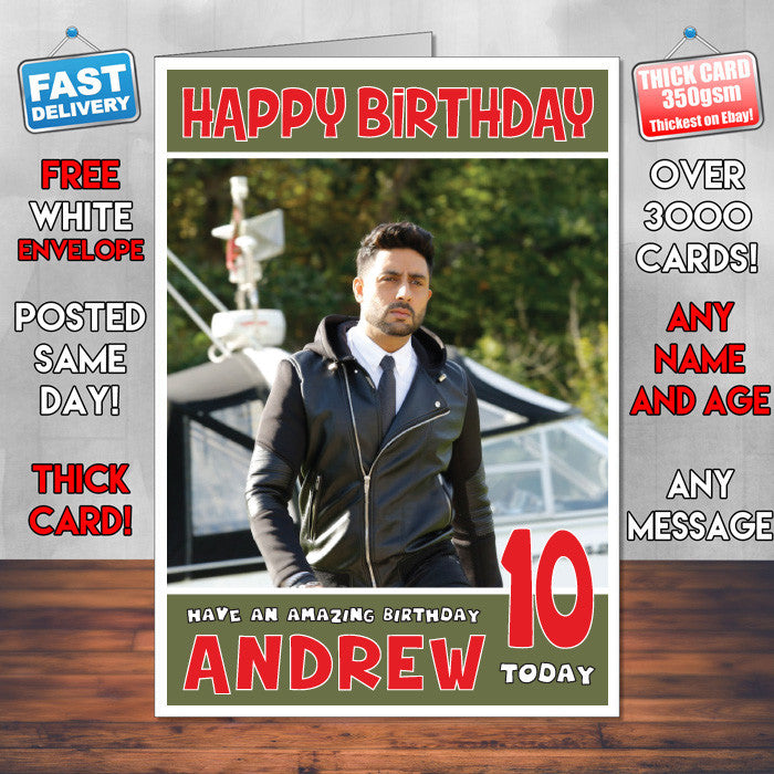 Personalised Abhishek Bachchan Bollywood Inspired Style Birthday Card (SA)